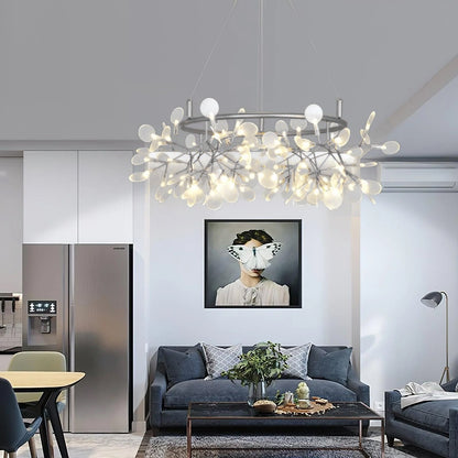 Black Big O Firefly LED Chandelier - Dimmable, Energy Efficient Lighti