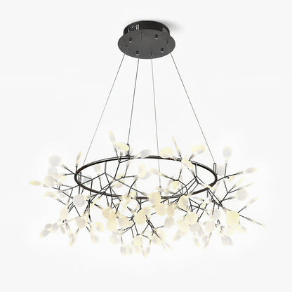 Black Big O Firefly LED Chandelier - Dimmable, Energy Efficient Lighti