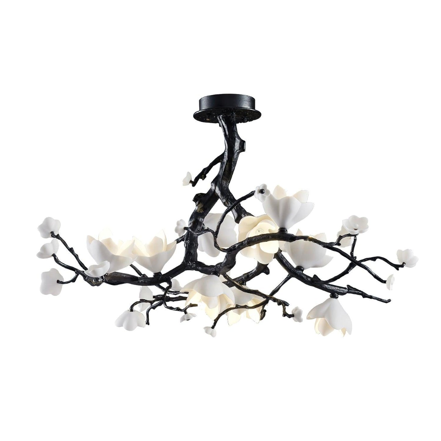Elegant Black Copper Tree Chandelier with Adjustable Lighting and Uniq