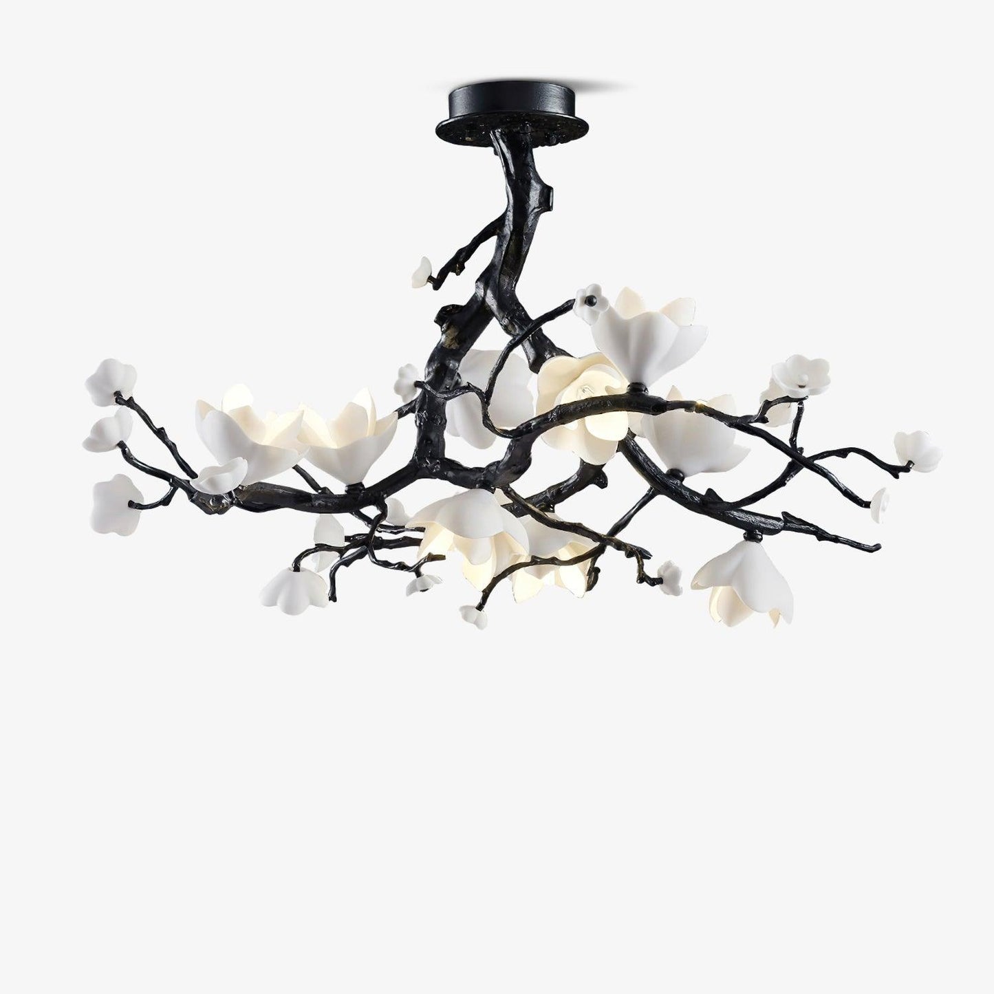Elegant Black Copper Tree Chandelier with Adjustable Lighting and Uniq