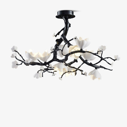 Elegant Black Copper Tree Chandelier with Adjustable Lighting and Uniq
