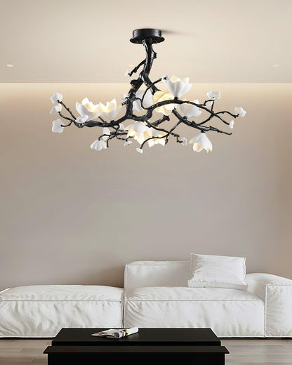 Elegant Black Copper Tree Chandelier with Adjustable Lighting and Uniq