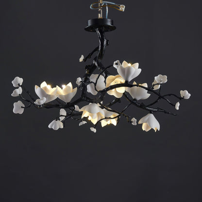 Elegant Black Copper Tree Chandelier with Adjustable Lighting and Uniq