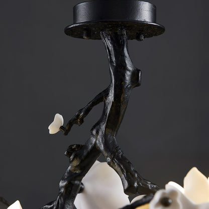 Elegant Black Copper Tree Chandelier with Adjustable Lighting and Uniq