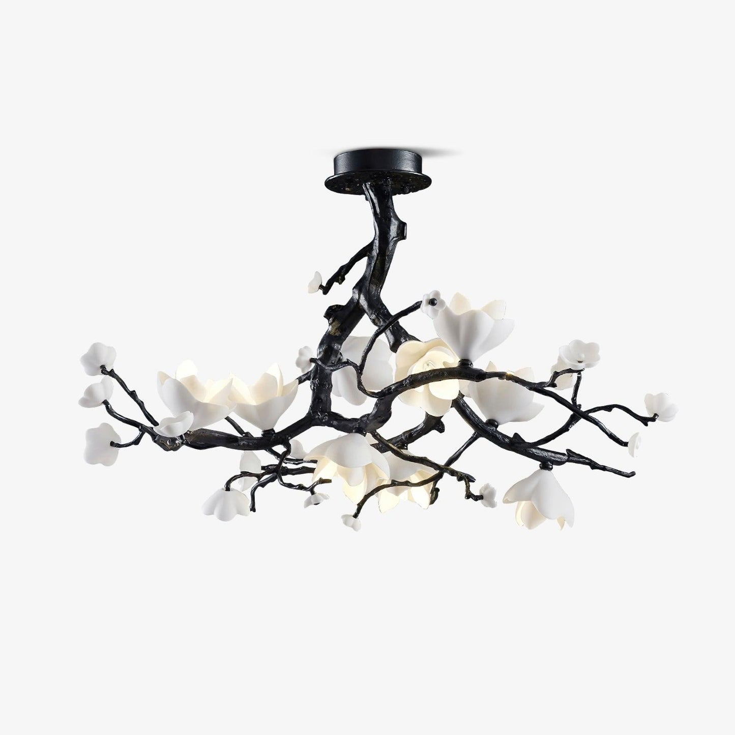 Elegant Black Copper Tree Chandelier with Adjustable Lighting and Uniq