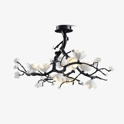 Elegant Black Copper Tree Chandelier with Adjustable Lighting and Uniq