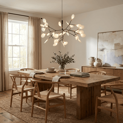 Black Firefly LED Chandelier - Modern Design, Adjustable Brightness