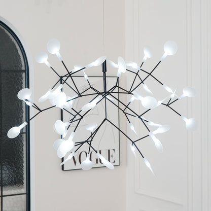 Black Firefly LED Chandelier - Modern Design, Adjustable Brightness