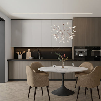 Black Firefly LED Chandelier - Modern Design, Adjustable Brightness