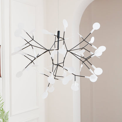 Black Firefly LED Chandelier - Modern Design, Adjustable Brightness