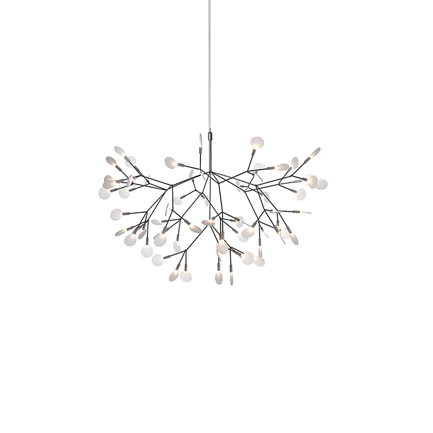 Black Firefly LED Chandelier - Modern Design, Adjustable Brightness