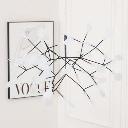 Black Firefly LED Chandelier - Modern Design, Adjustable Brightness