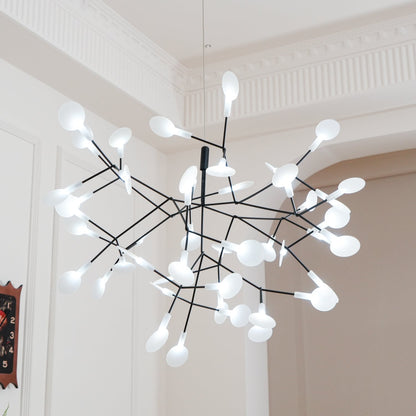 Black Firefly LED Chandelier - Modern Design, Adjustable Brightness