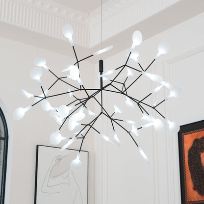 Black Firefly LED Chandelier - Modern Design, Adjustable Brightness