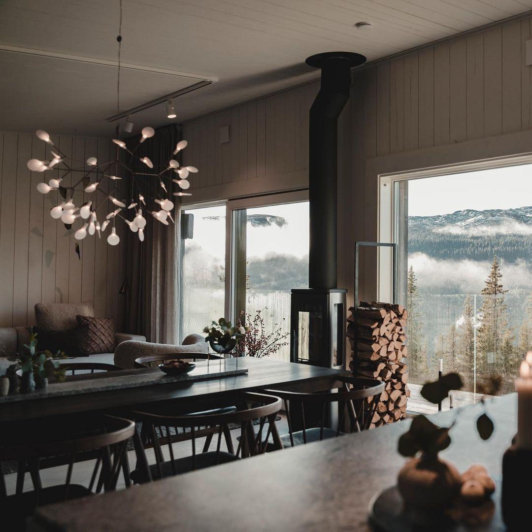 Black Firefly LED Chandelier - Modern Design, Adjustable Brightness