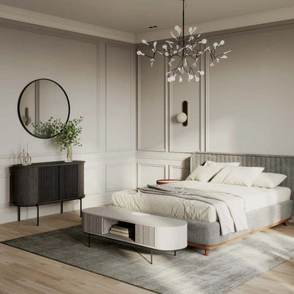 Black Firefly LED Chandelier - Modern Design, Adjustable Brightness