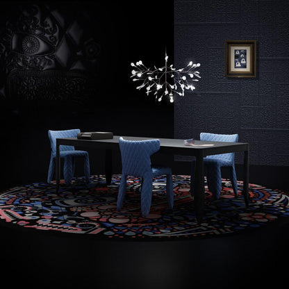 Black Firefly LED Chandelier - Modern Design, Adjustable Brightness
