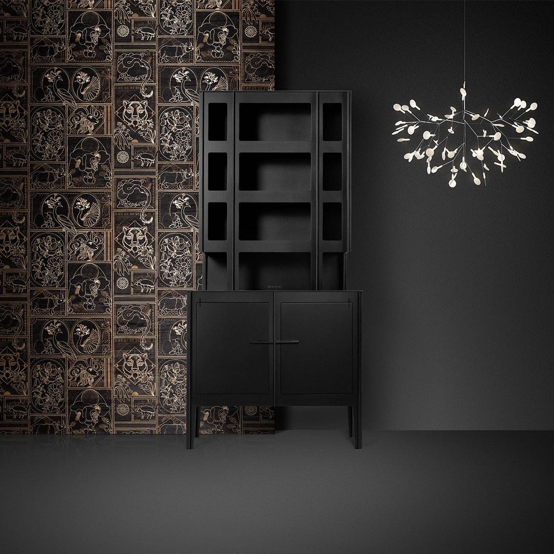 Black Firefly LED Chandelier - Modern Design, Adjustable Brightness
