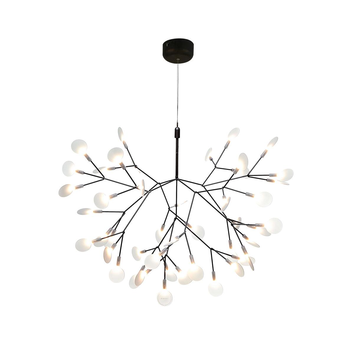 Black Firefly LED Chandelier - Modern Design, Adjustable Brightness
