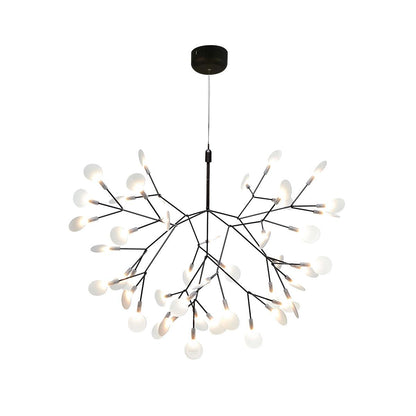 Black Firefly LED Chandelier - Modern Design, Adjustable Brightness