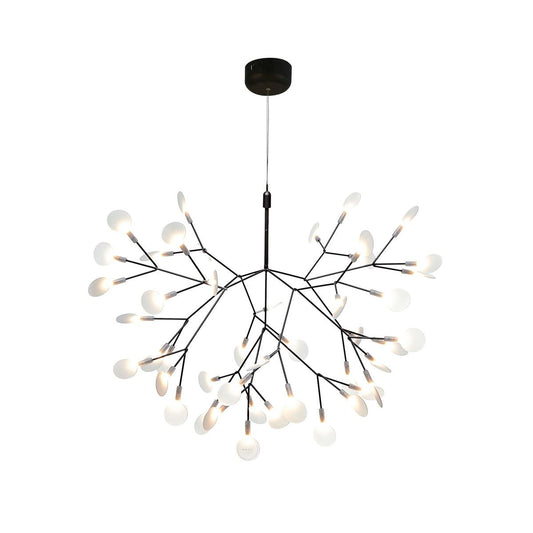 Black Firefly LED Chandelier - Modern Design, Adjustable Brightness