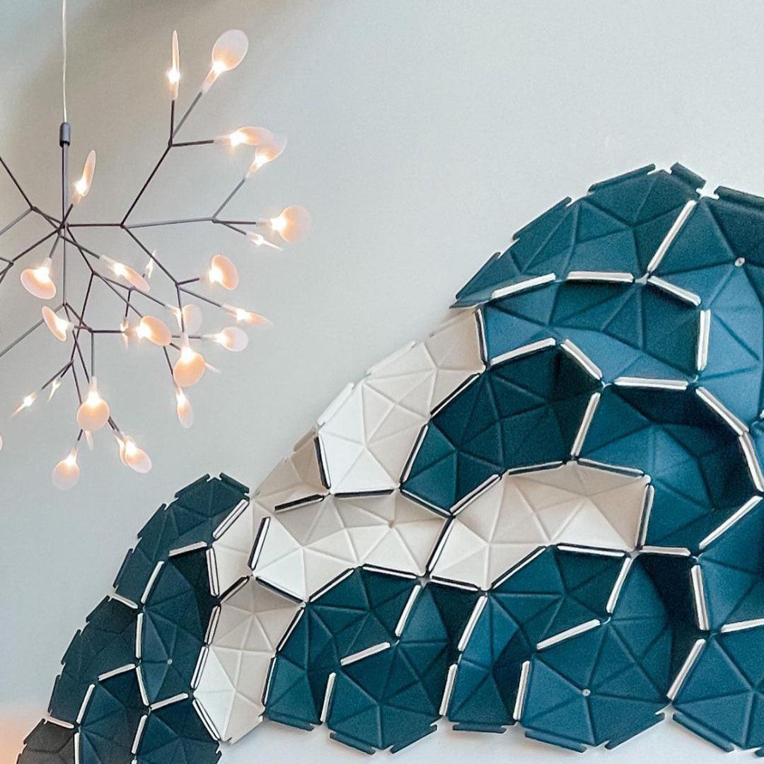 Black Firefly LED Chandelier - Modern Design, Adjustable Brightness