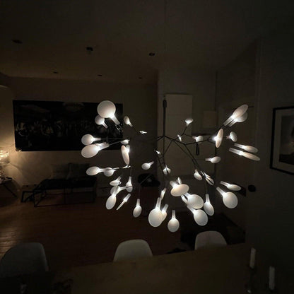 Black Firefly LED Chandelier - Modern Design, Adjustable Brightness