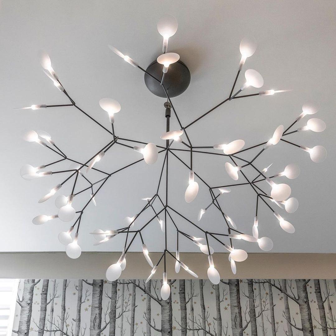 Black Firefly LED Chandelier - Modern Design, Adjustable Brightness