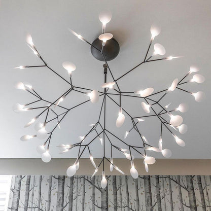 Black Firefly LED Chandelier - Modern Design, Adjustable Brightness