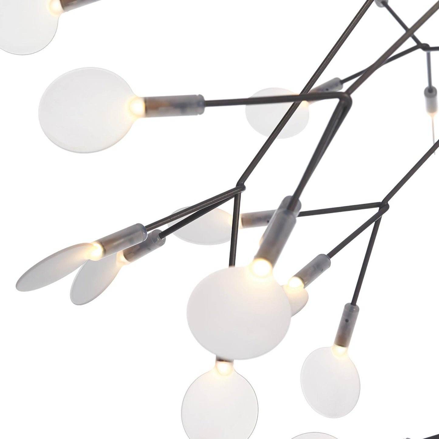 Black Firefly LED Chandelier - Modern Design, Adjustable Brightness
