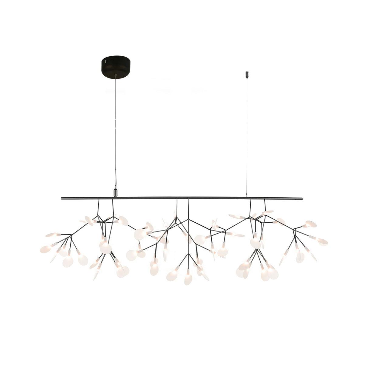 Black Firefly LED Chandelier - Modern Design, Adjustable Brightness
