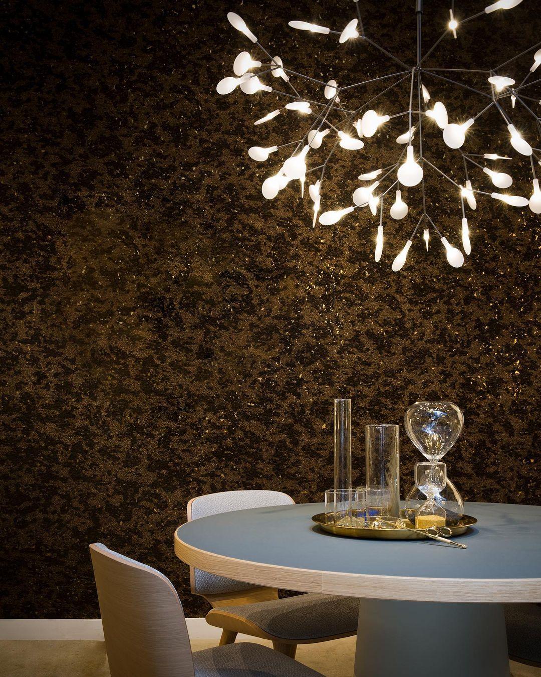 Black Firefly LED Chandelier - Modern Design, Adjustable Brightness
