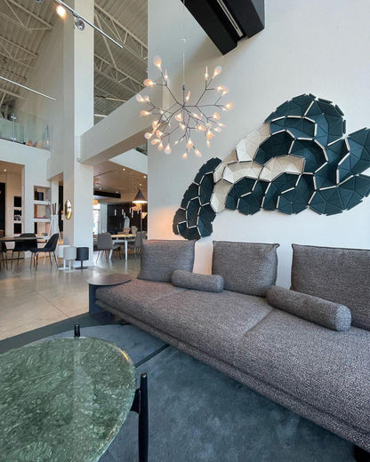 Black Firefly LED Chandelier - Modern Design, Adjustable Brightness