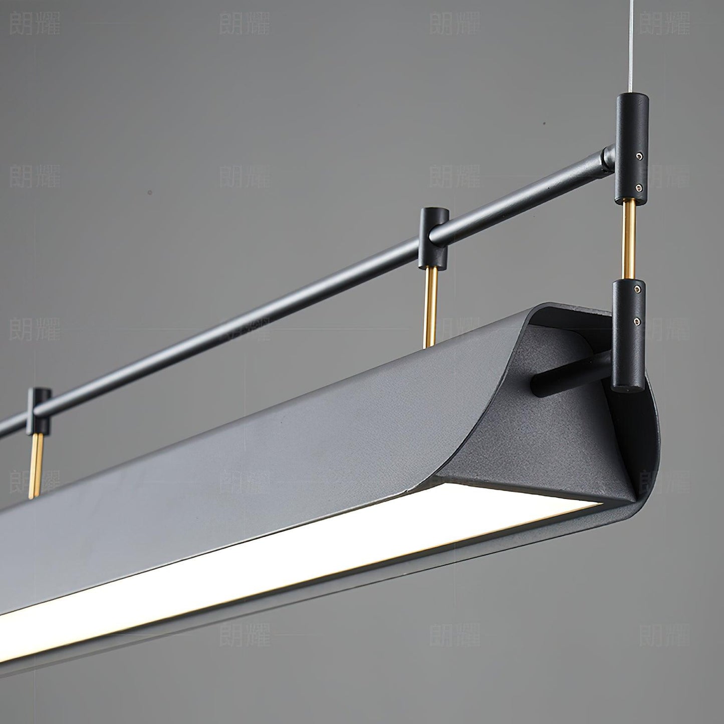 Black Roof LED Chandelier - Adjustable Brightness, Energy Efficient De