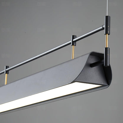 Black Roof LED Chandelier - Adjustable Brightness, Energy Efficient De