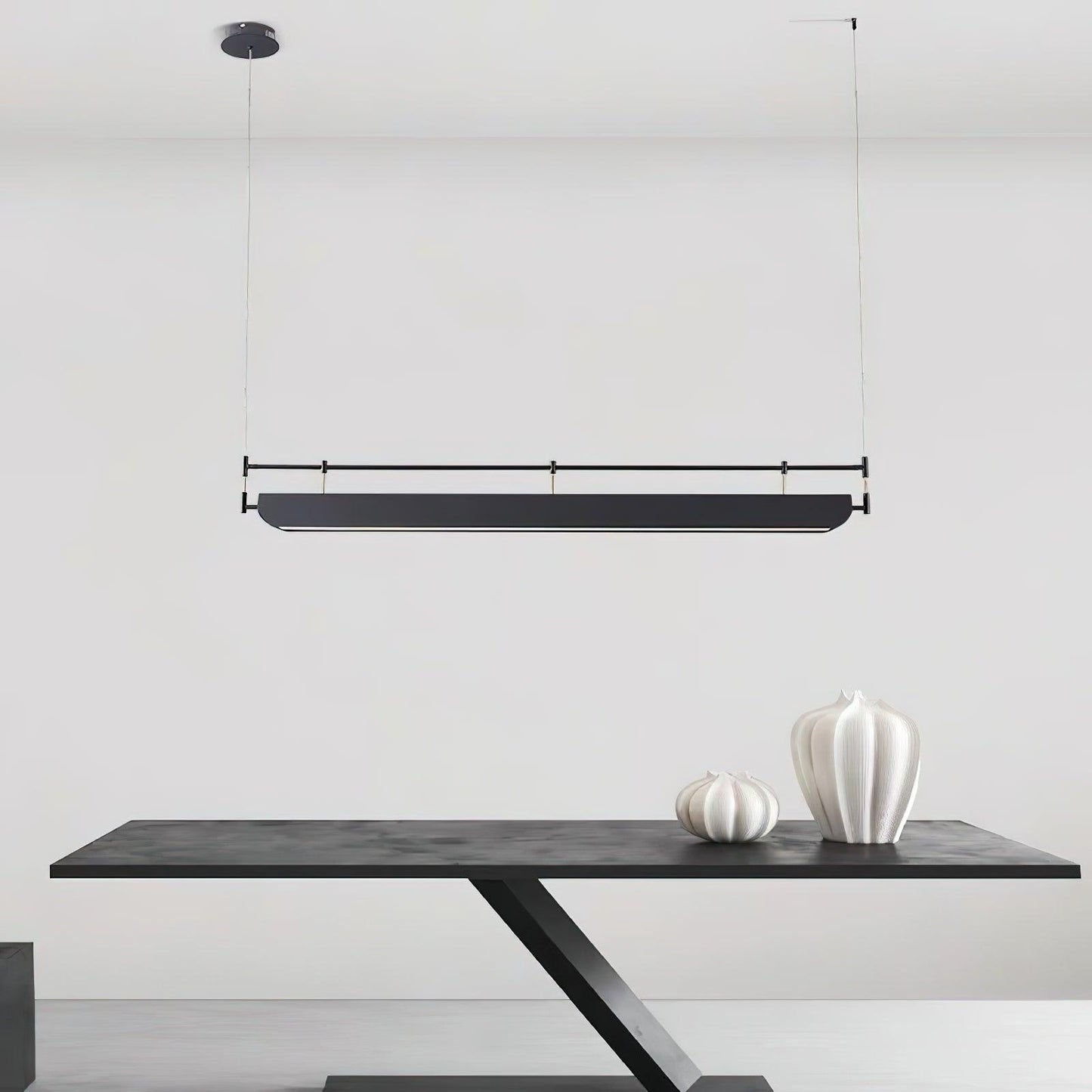 Black Roof LED Chandelier - Adjustable Brightness, Energy Efficient De