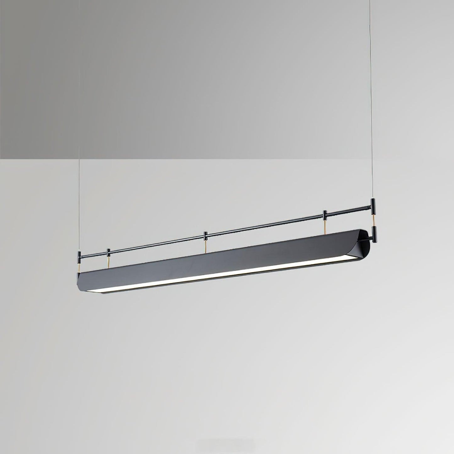 Black Roof LED Chandelier - Adjustable Brightness, Energy Efficient De