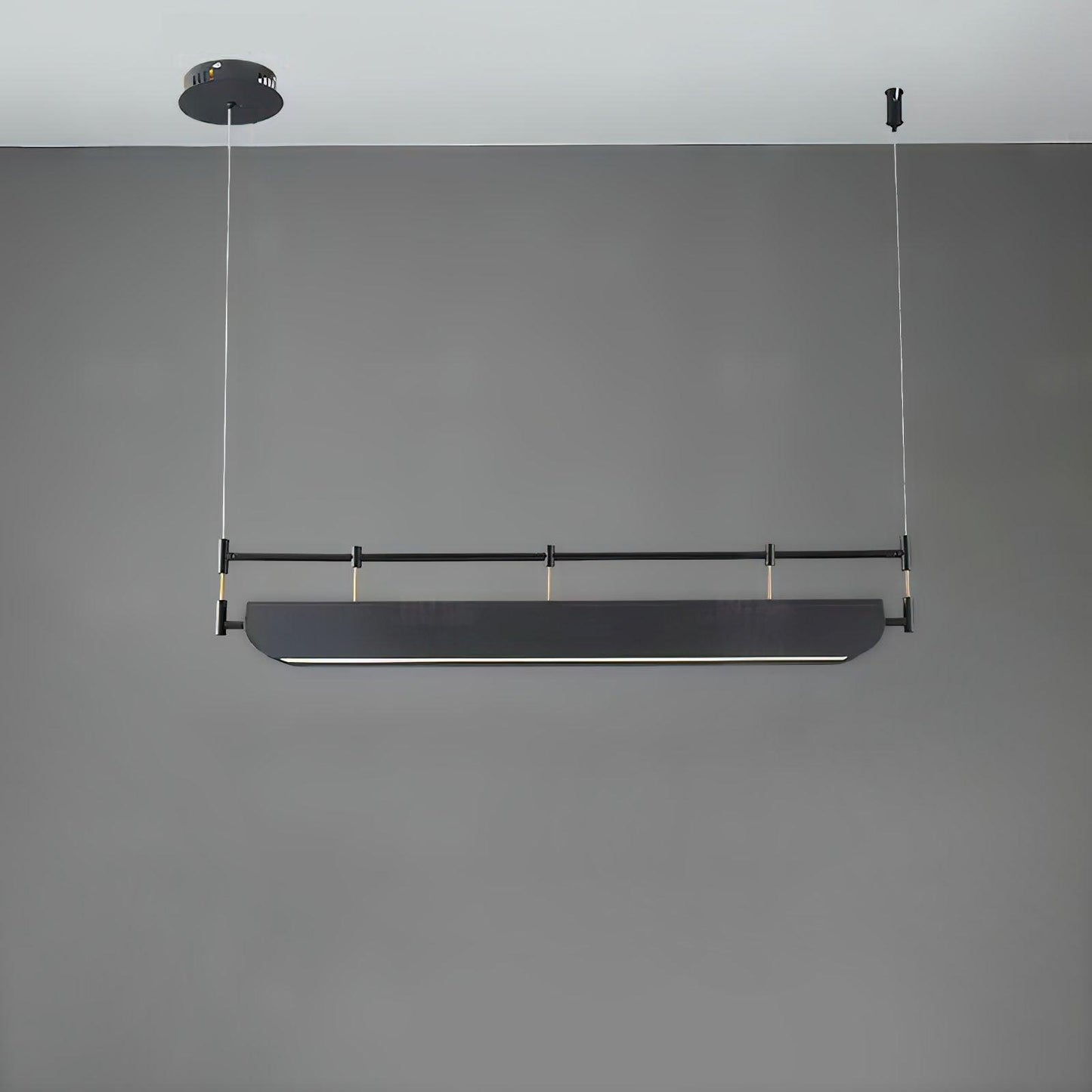 Black Roof LED Chandelier - Adjustable Brightness, Energy Efficient De