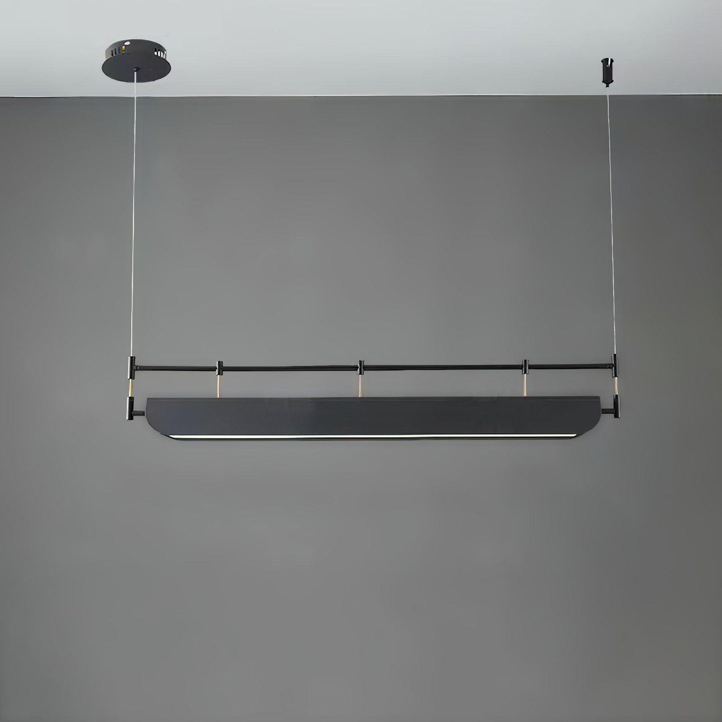 Black Roof LED Chandelier - Adjustable Brightness, Energy Efficient De