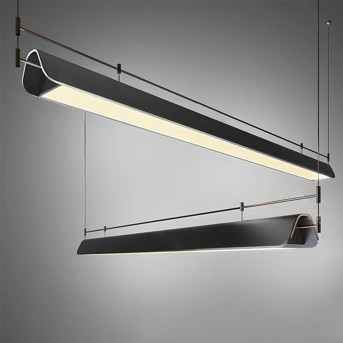Black Roof LED Chandelier - Adjustable Brightness, Energy Efficient De