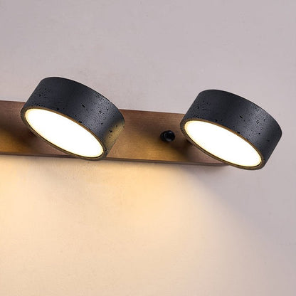 Black Travertine Duo Wall Light - Adjustable Brightness, Elegant Desig