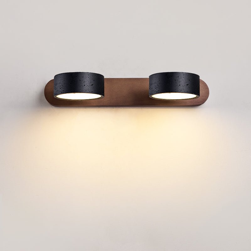 Black Travertine Duo Wall Light - Adjustable Brightness, Elegant Desig