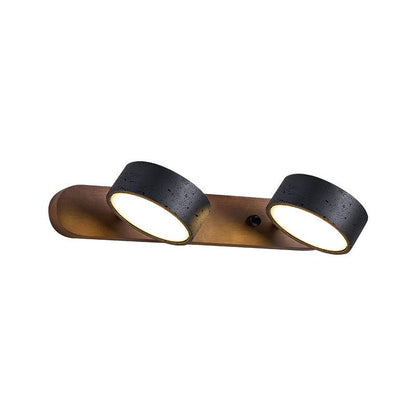 Black Travertine Duo Wall Light - Adjustable Brightness, Elegant Desig