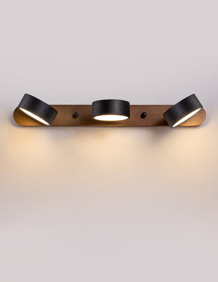 Black Travertine Duo Wall Light - Adjustable Brightness, Elegant Desig