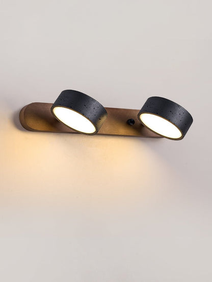 Black Travertine Duo Wall Light - Adjustable Brightness, Elegant Desig