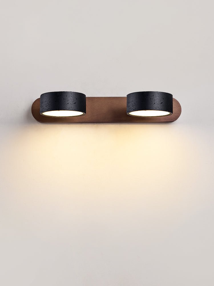 Black Travertine Duo Wall Light - Adjustable Brightness, Elegant Desig