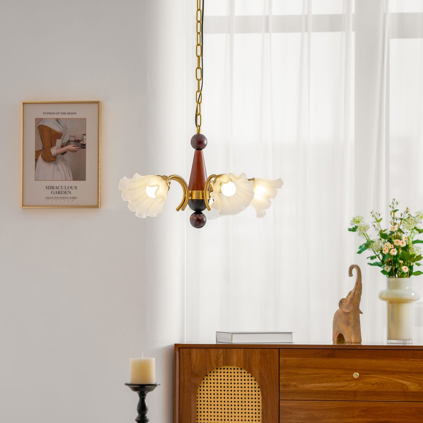 Bloomcrest 5-Light Chandelier with Adjustable Height & Elegant Design