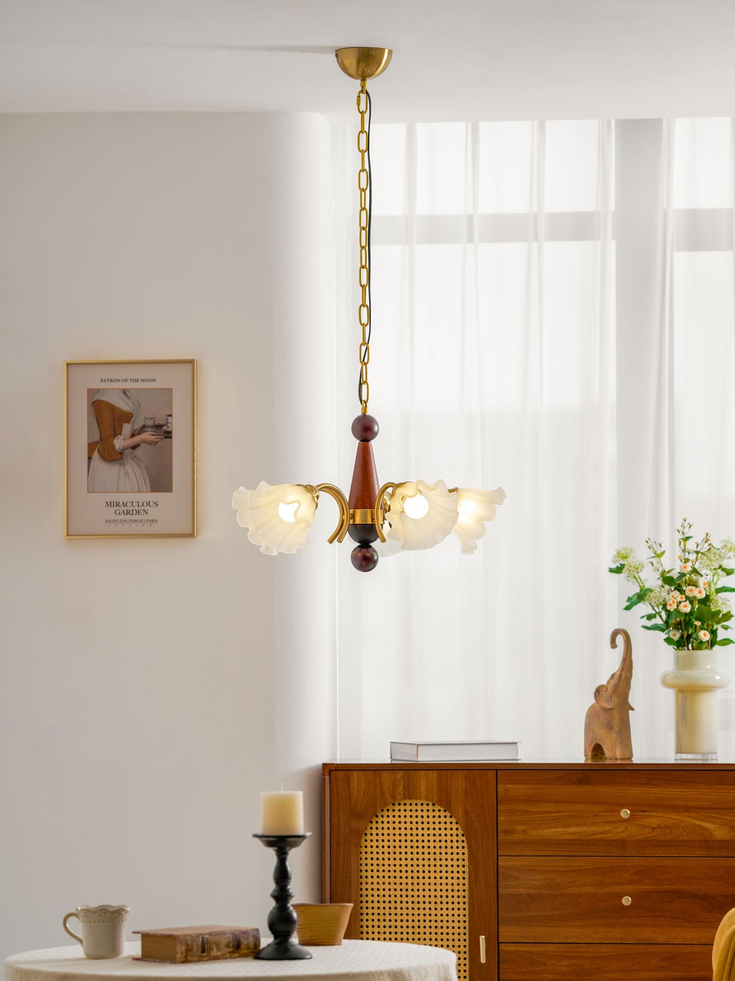 Bloomcrest 5-Light Chandelier with Adjustable Height & Elegant Design