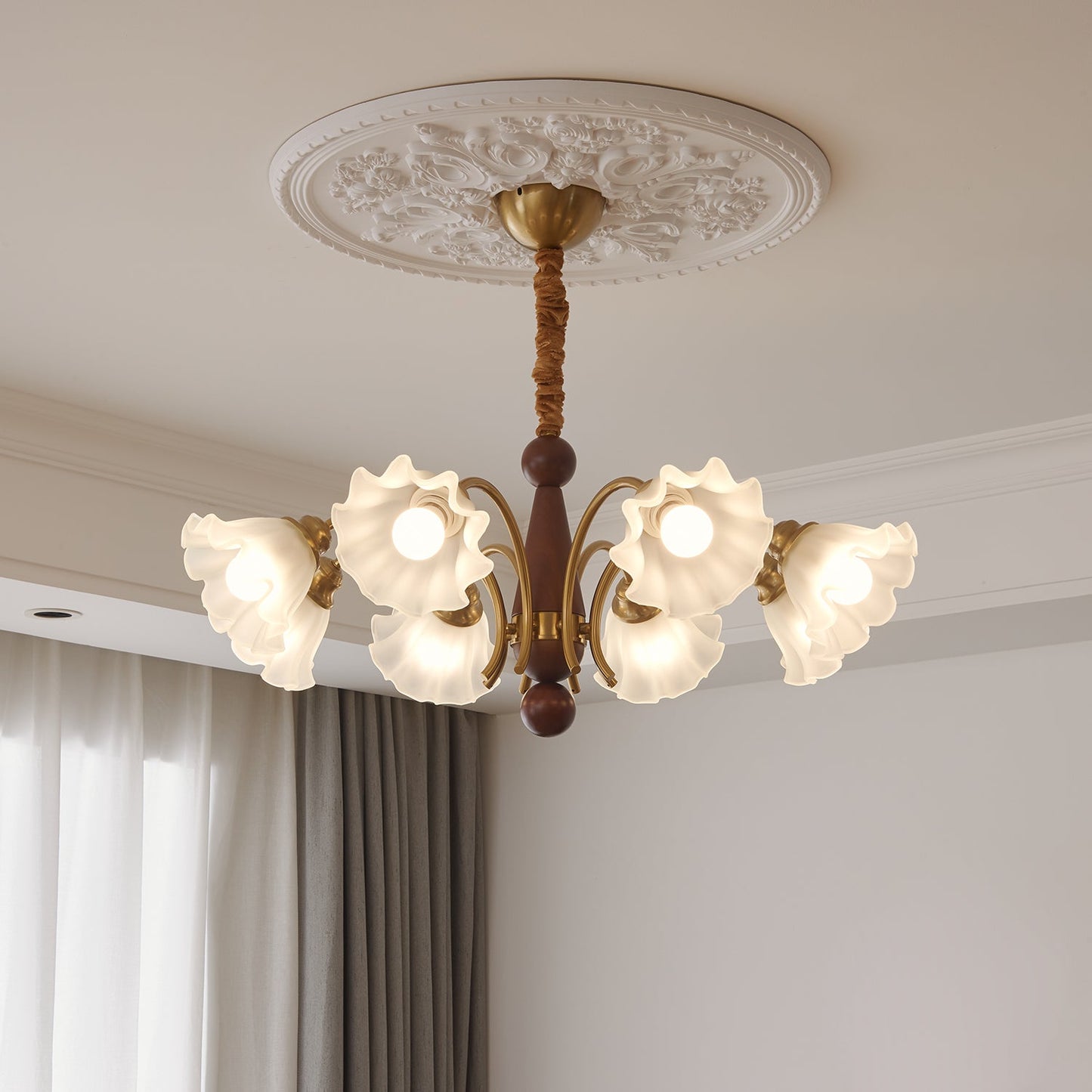 Bloomcrest 5-Light Chandelier with Adjustable Height & Elegant Design