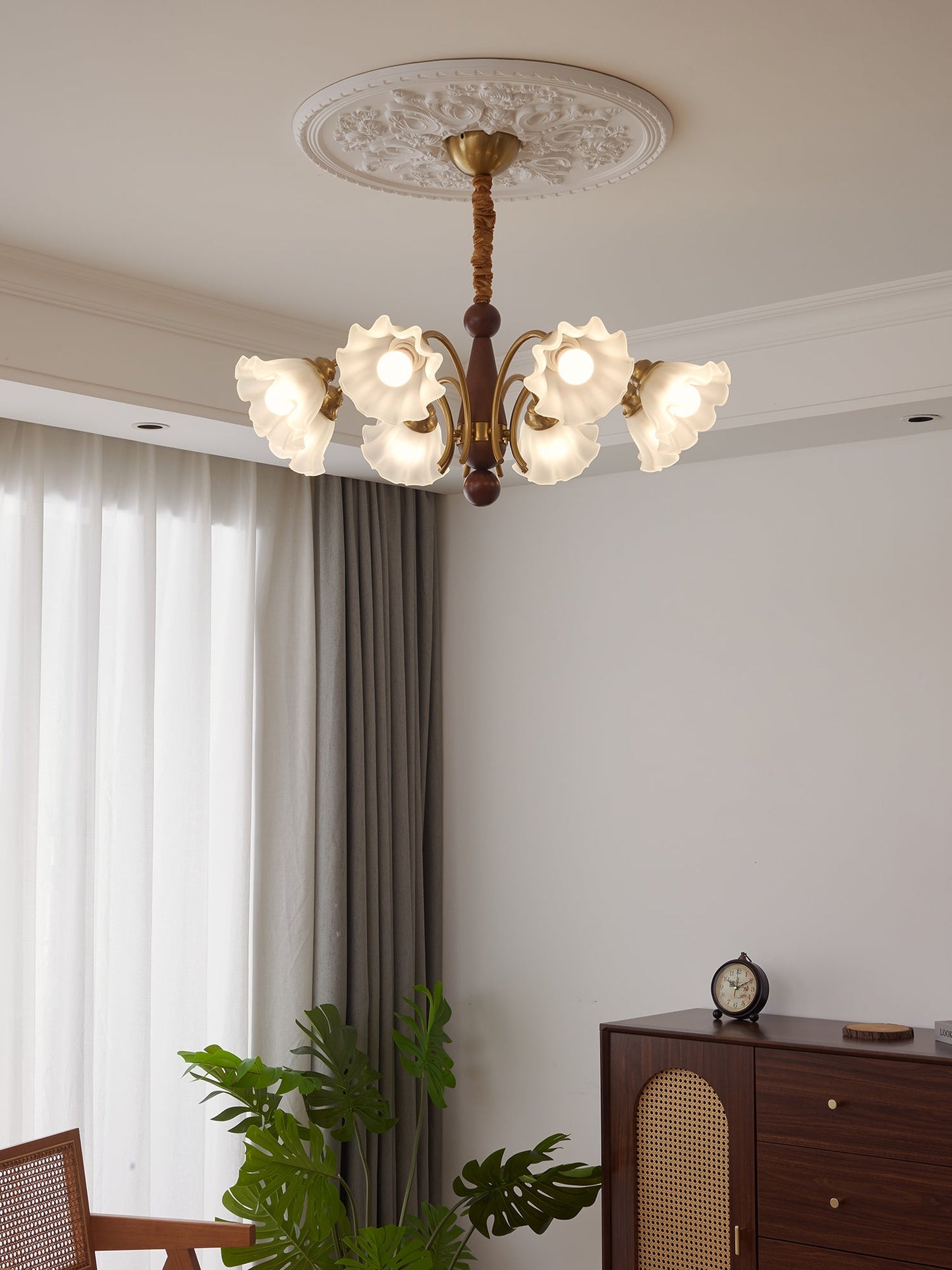 Bloomcrest 5-Light Chandelier with Adjustable Height & Elegant Design